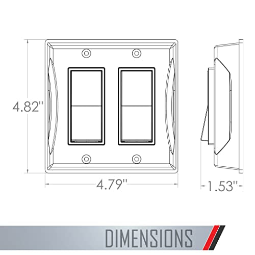 3-Gang Weatherproof Cover Vertical Decorator White k7m