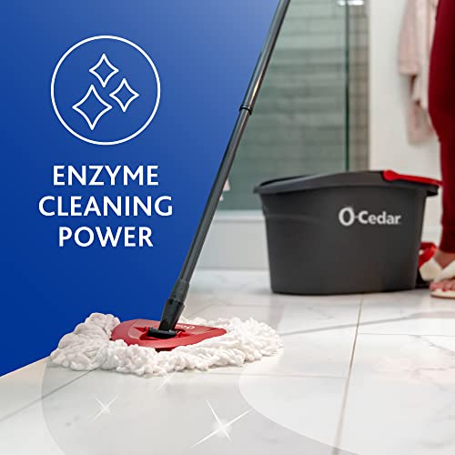 Microfiber Spin Mop & Bucket Floor Cleaning System with Hard Floor Cleaner Lavender 10 Count k7