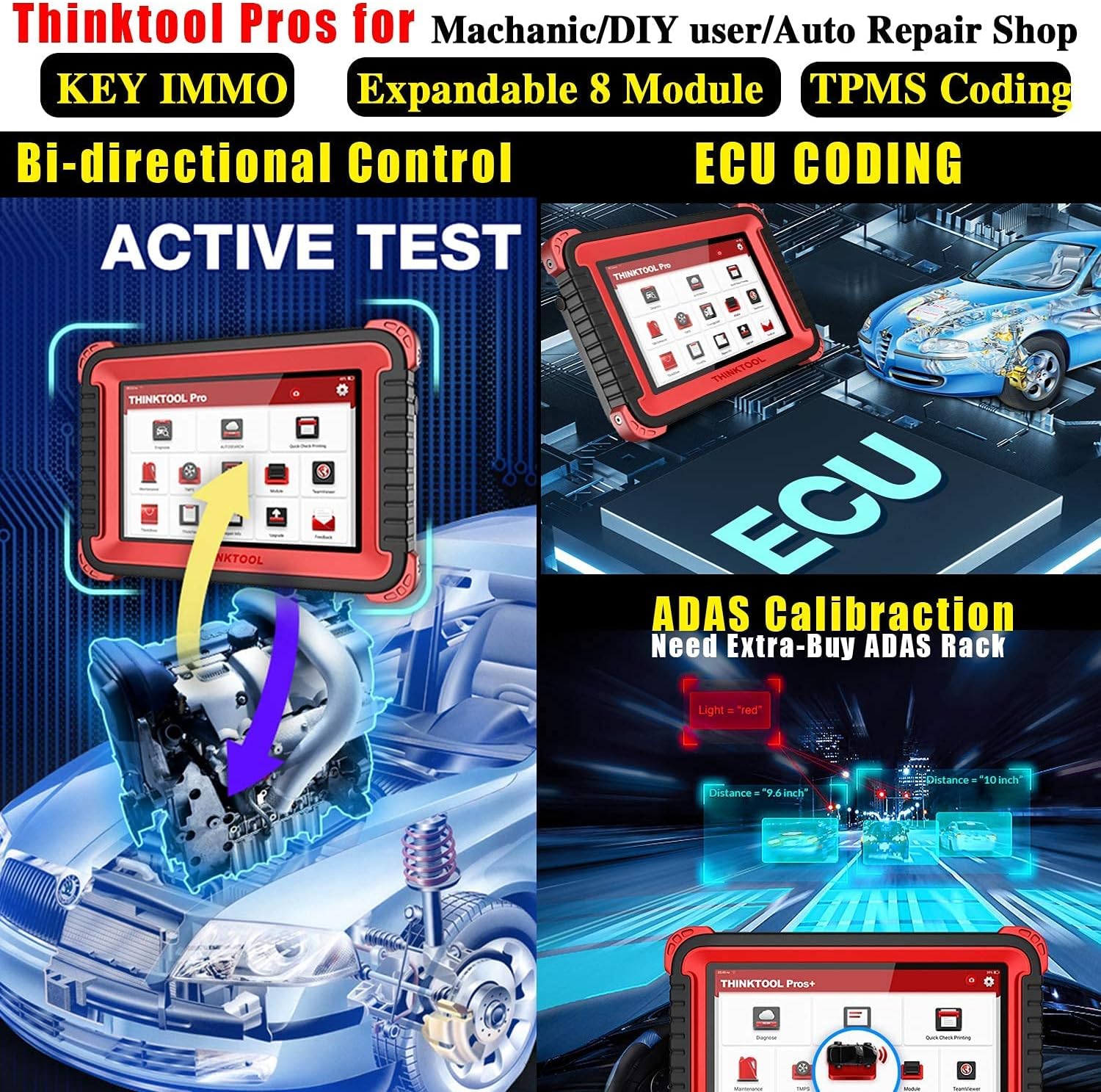 Diagnostic Scan Tool with 31 Reset Functions and ADAS Calibration k7q