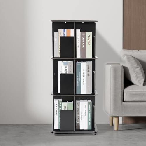 Rotating Bookshelf 3 Tier 360 Revolving Corner Bookcase a7