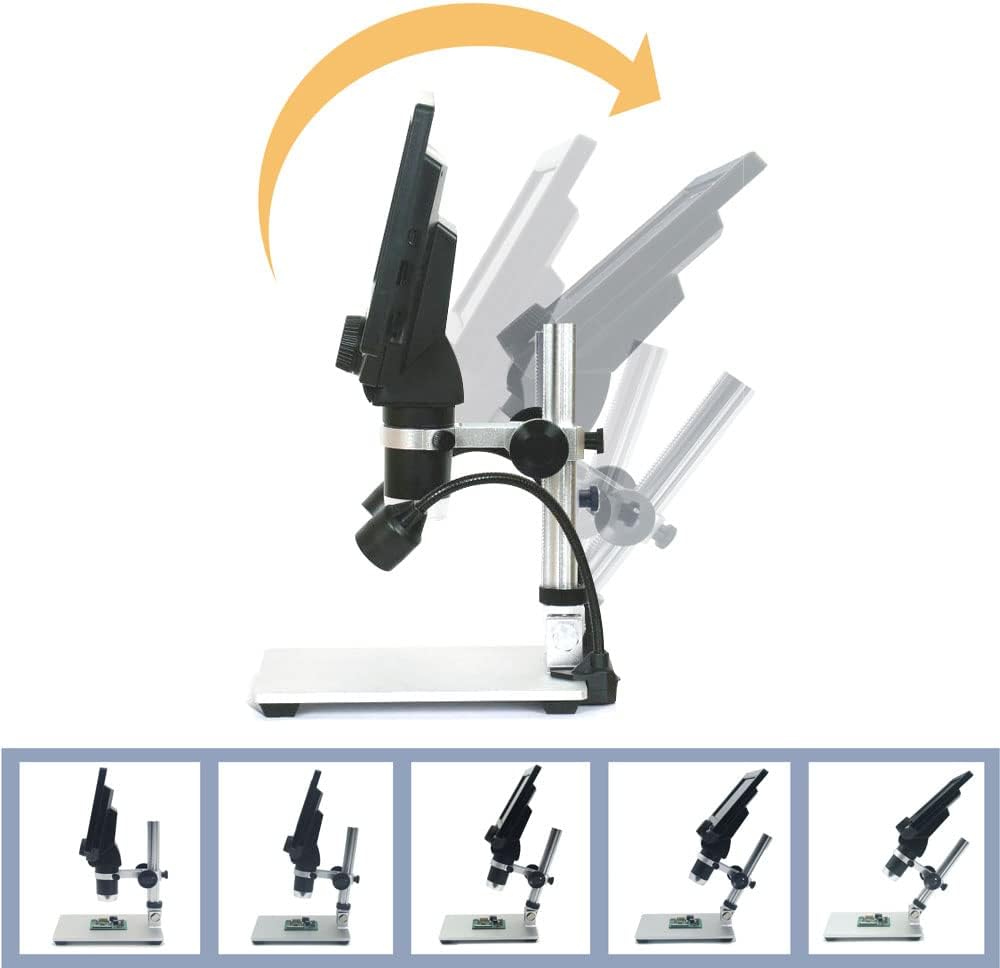 Digital Microscope 7 Inch LCD 12MP 1-1200X Magnifier with Stand a7