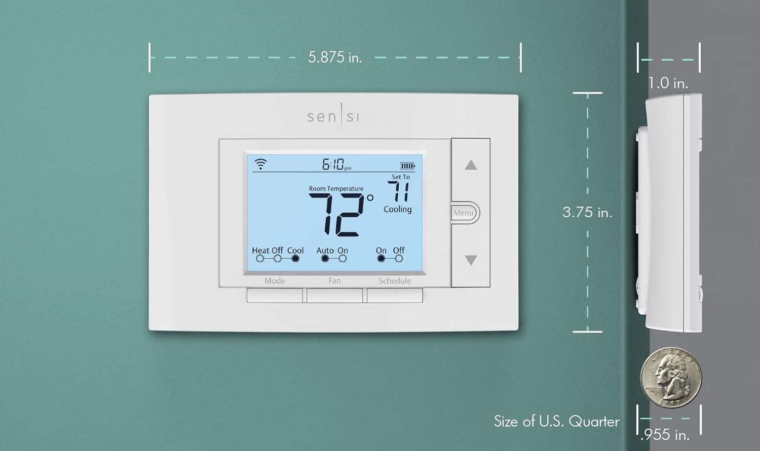Smart Wi-Fi Thermostat for Smart Home, DIY, Works with Alexa, Energy Star Certified, 2-Pack q7k