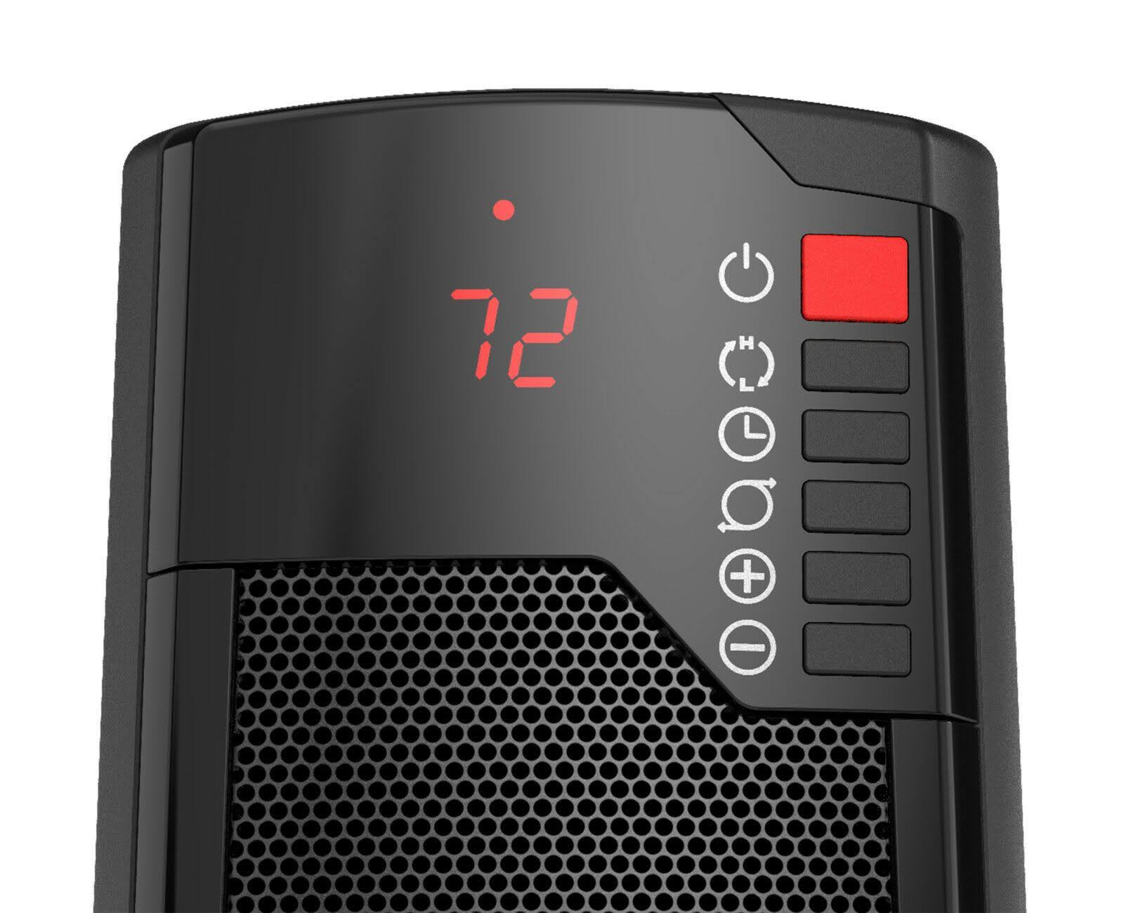 Ceramic Tower Space Heater with Remote, Black k7m
