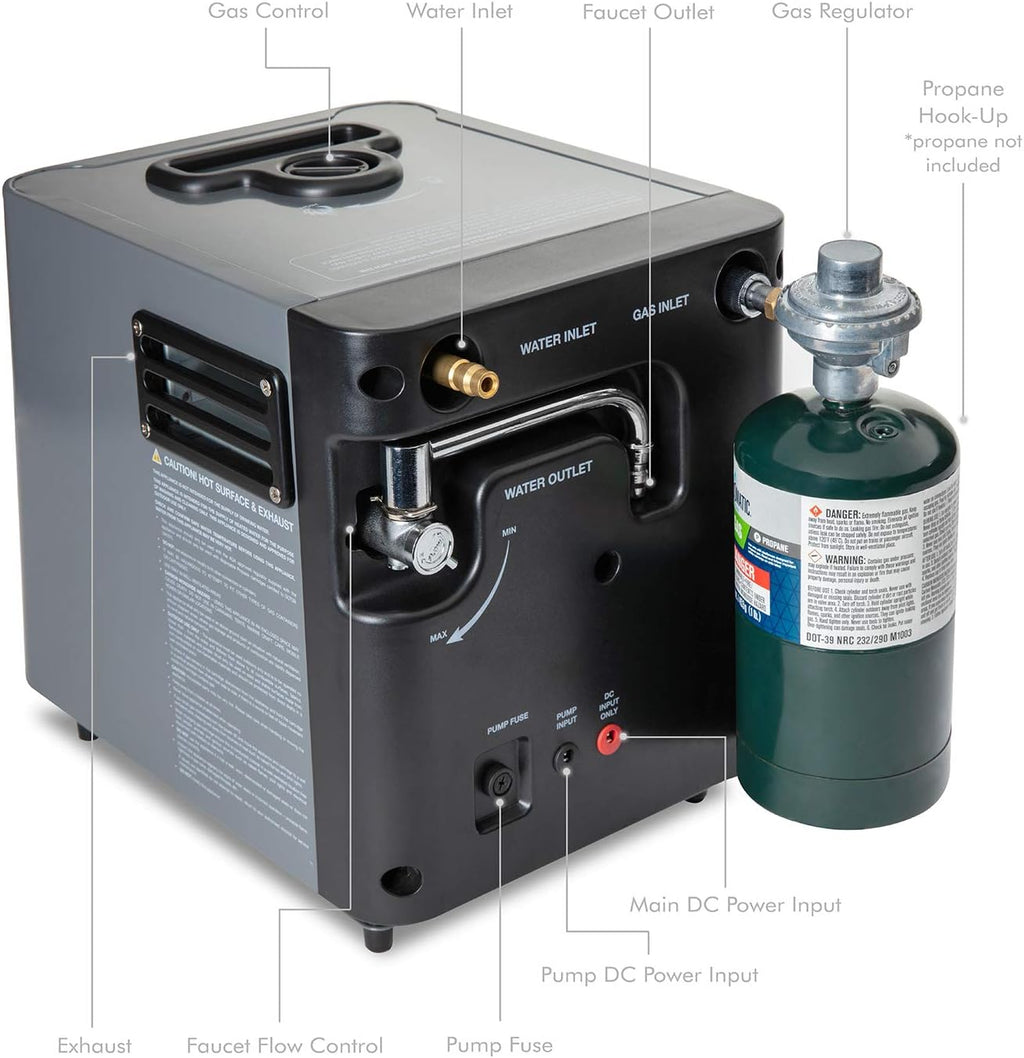 Portable Propane Water Heater & Shower Pump for Camping a7