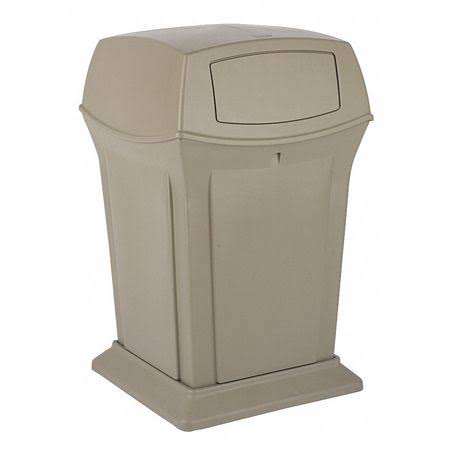 Trash Can 35 Gallon Black a7