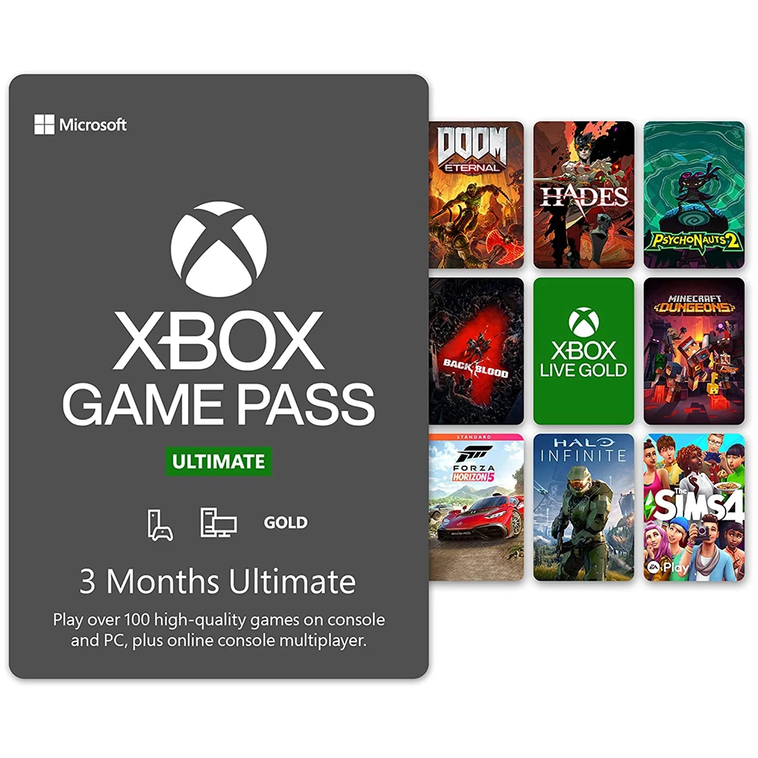 Xbox Series X Console Bundle with Two Wireless Controllers and Game Pass Ultimate a7k