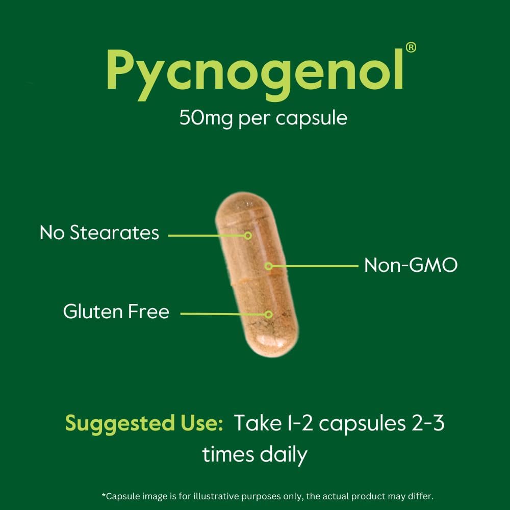 Pycnogenol 50mg Capsules 120 Count a7