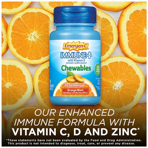 Immune Support Chewable Tablets with Vitamin C & D, Orange Flavor 42 Count k7