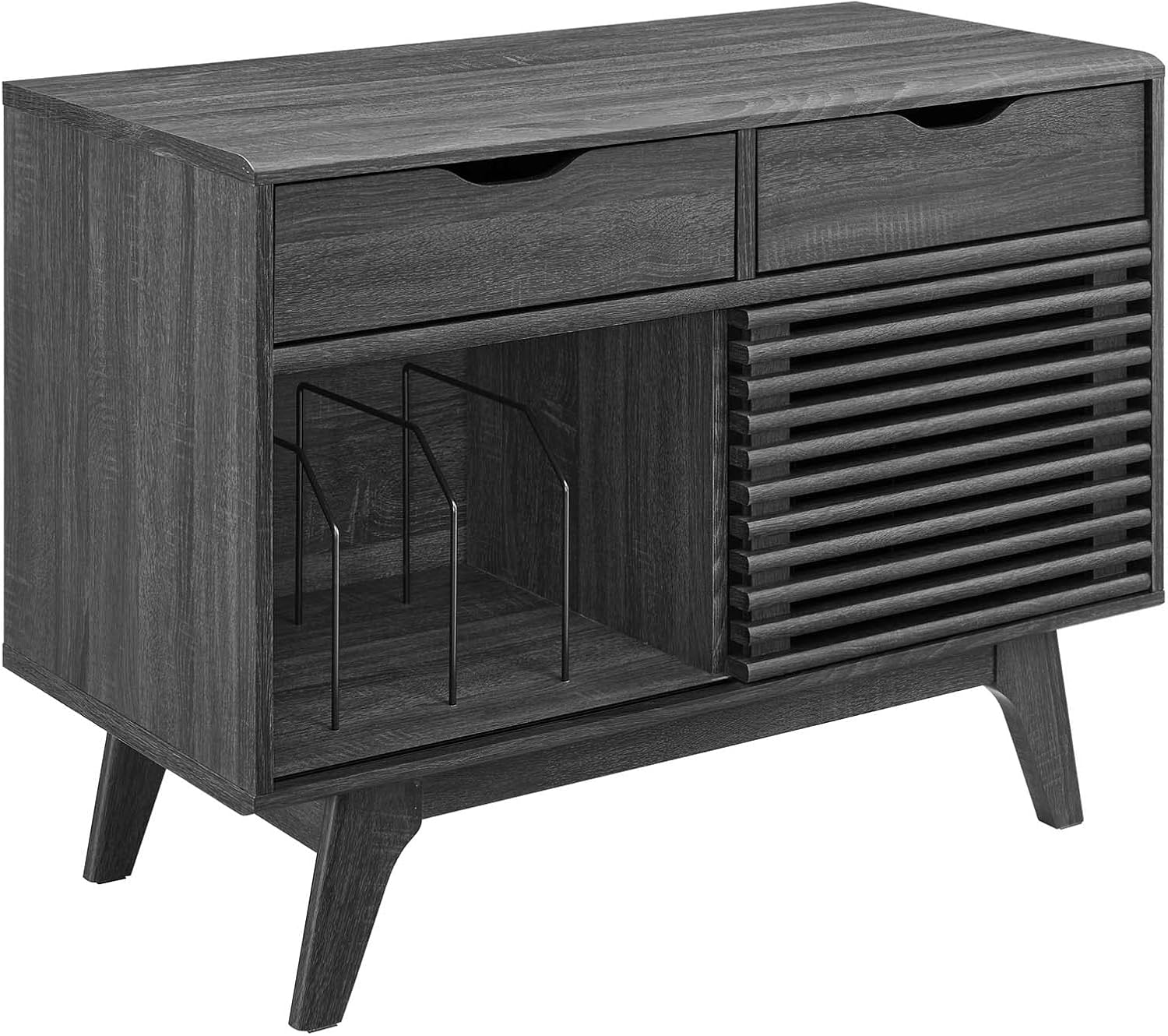 Vinyl Record Display Stand with Drawers a7k