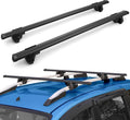 51" Universal Roof Rack Cross Bars,Adjustable Max 47.2'' Lockable Thick Aero Aluminum Cargo Carrier Roof Rack Crossbar,330 LBS Bearing,for Most Vehicles with Existing Raised Side Rails Black