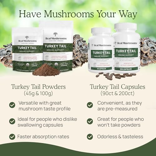 Turkey Tail Mushroom Powder Organic Supplement 7k