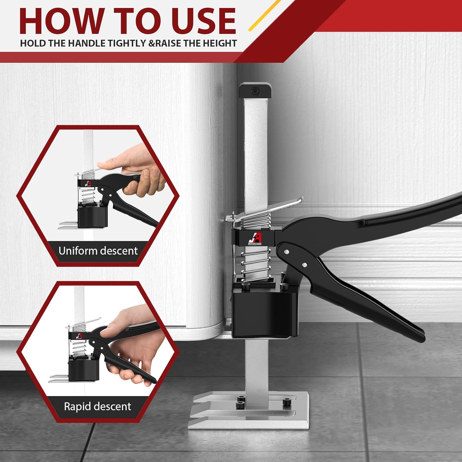 Construction Jack 2 Pack, Furniture Lifter for Cabinets and Tile, 440LBSa7