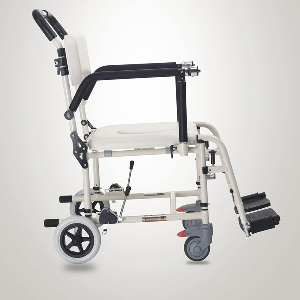 Bedside Toilet Rolling Shower Wheelchair for Elderly Transfer a7