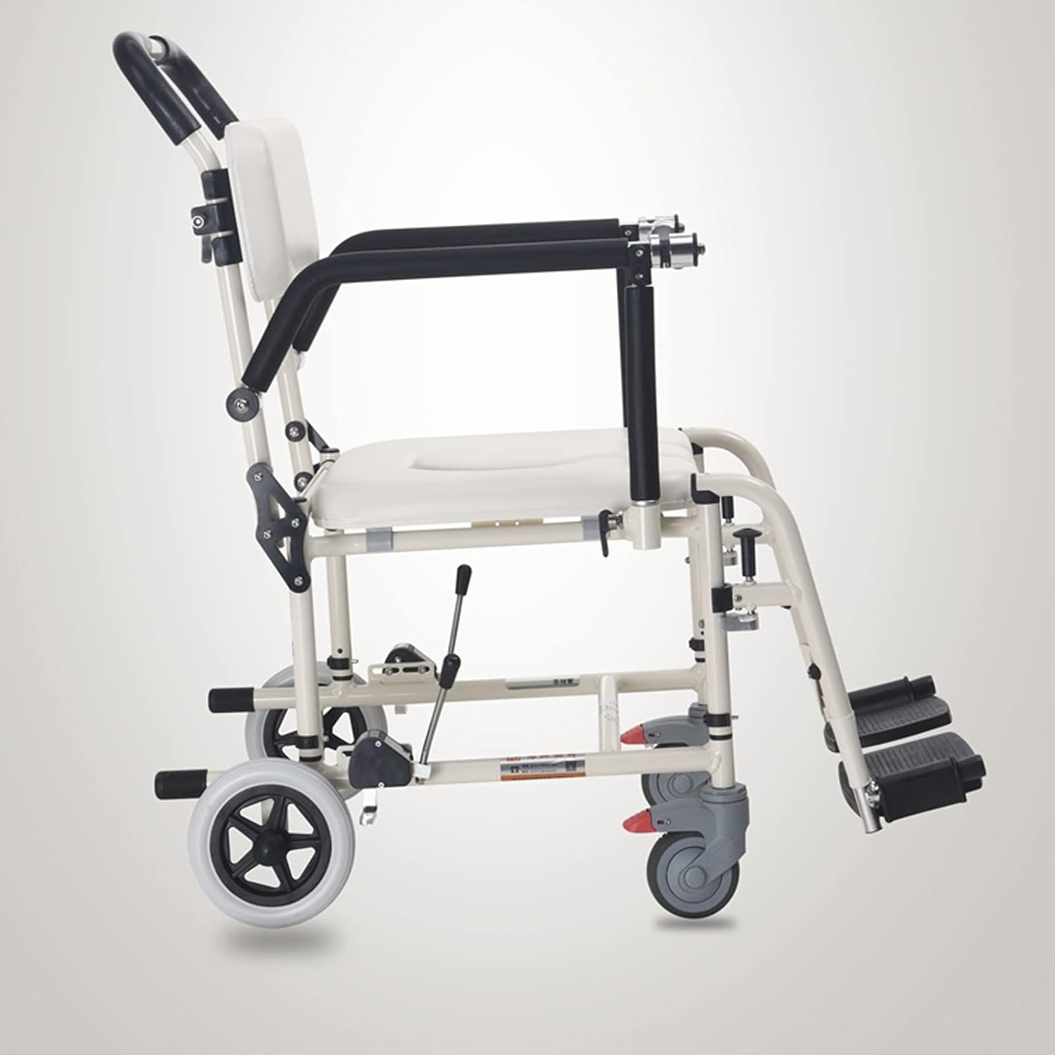Bedside Toilet Rolling Shower Wheelchair for Elderly Transfer a7