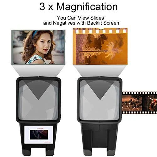 USB Powered 35mm Negative Slide Film Viewer with LED Light and 3X Magnification a7