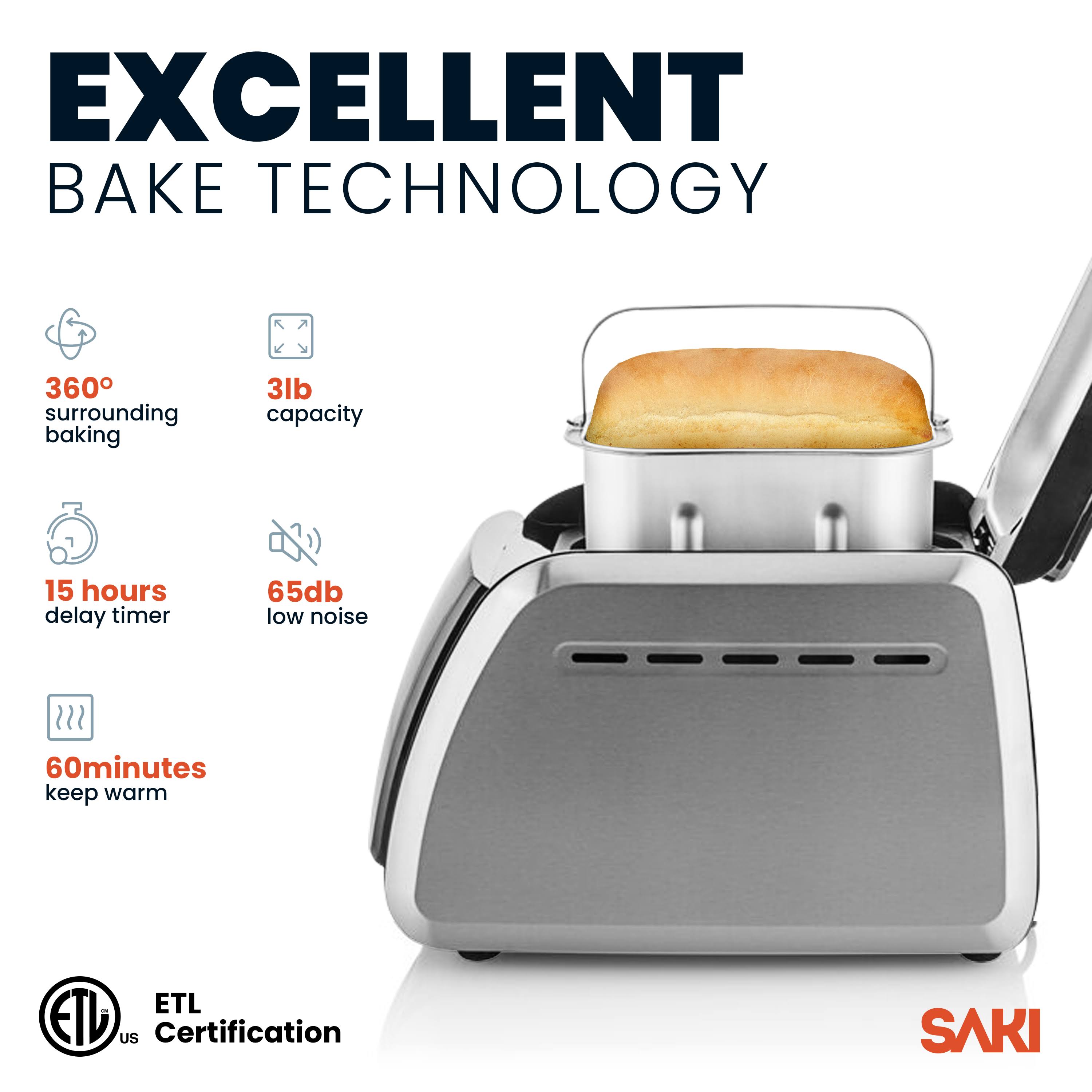 Bread Maker Programmable Nonstick 3.3 LBS a7