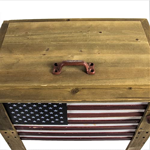 Outdoor Beverage Cooler with Folding Side Tables 87 Quart Rustic Brown k7
