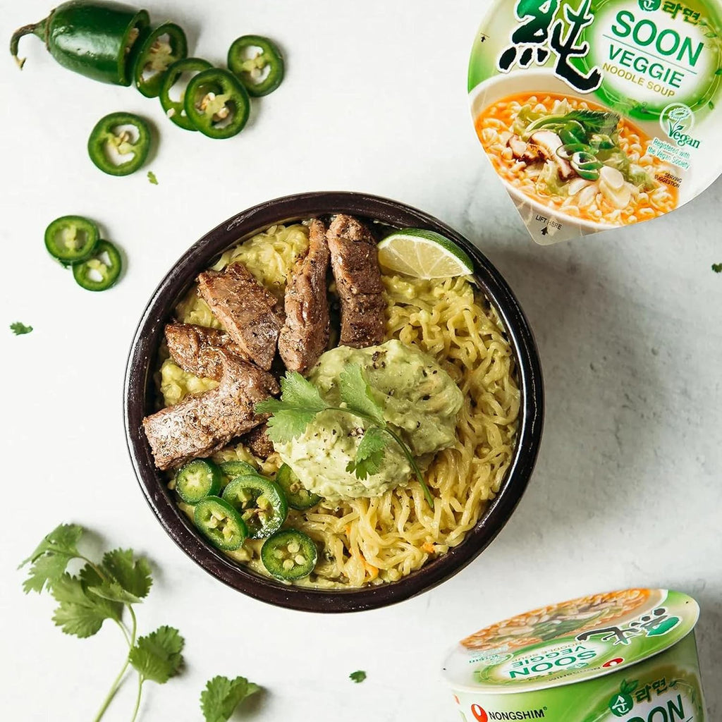 Spicy Ramen Noodle Variety 6-Pack Cup Soup Asian Korean Food k7