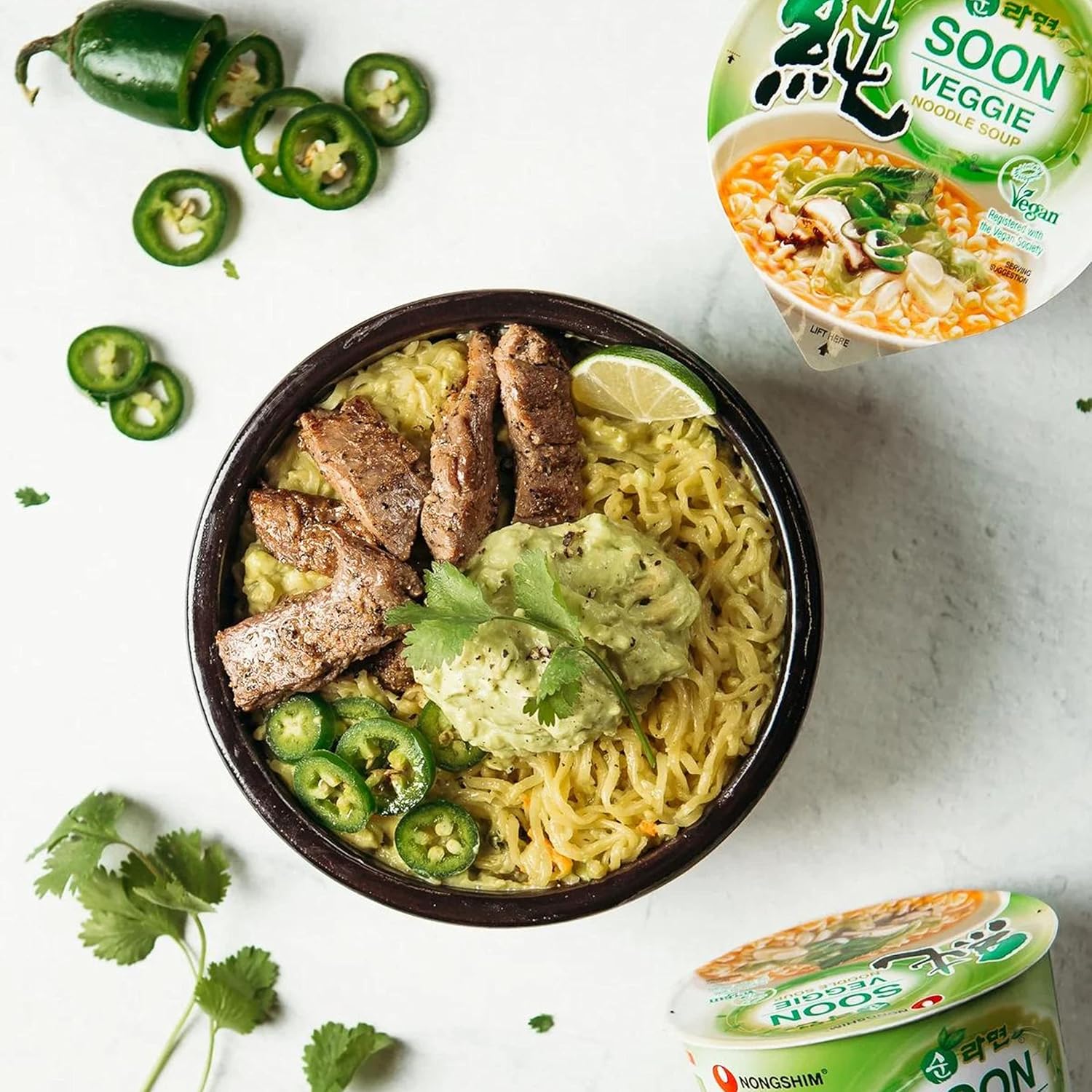 Spicy Ramen Noodle Variety 6-Pack Cup Soup Asian Korean Food k7