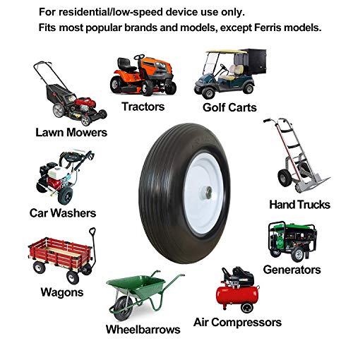 14.5" Flat Free Wheelbarrow Tire with Bearings k7