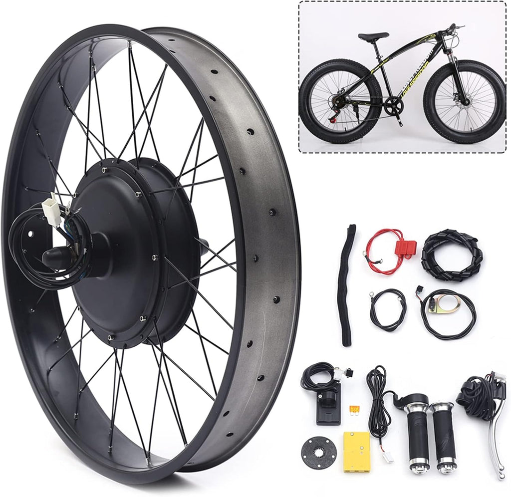 Electric Bike Conversion Kit 26 48V 1500W Rear Wheel Fat Tire Hub Motor with LCD Display a7