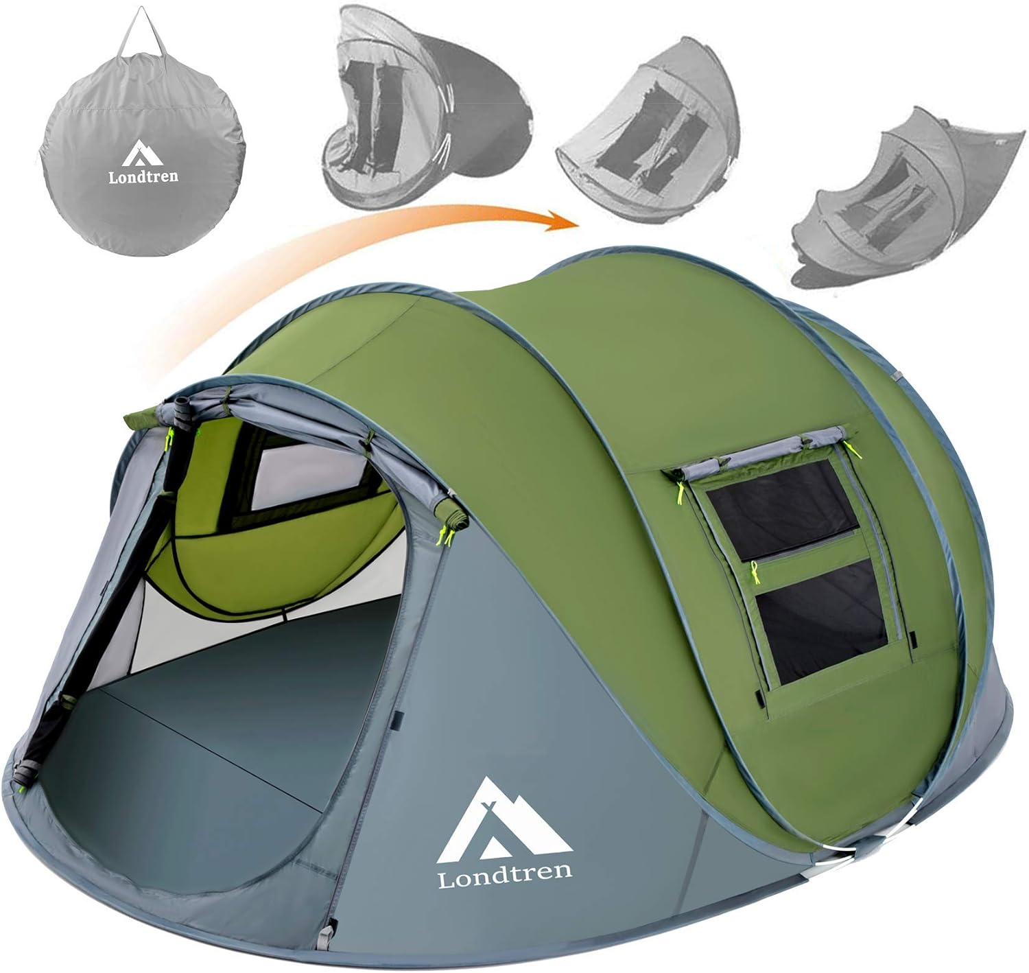 Pop Up Tent Waterproof 2 Doors Camping Hiking a7