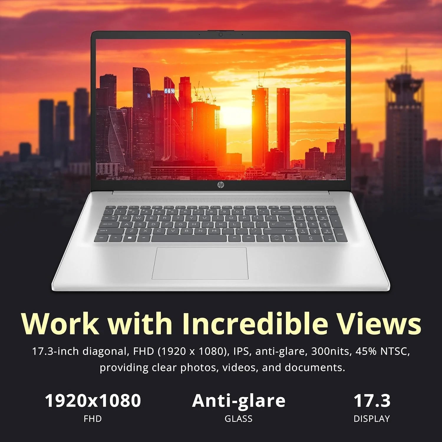 17.3" FHD Business Laptop with Office Lifetime License, 32GB RAM 1TB SSD k7