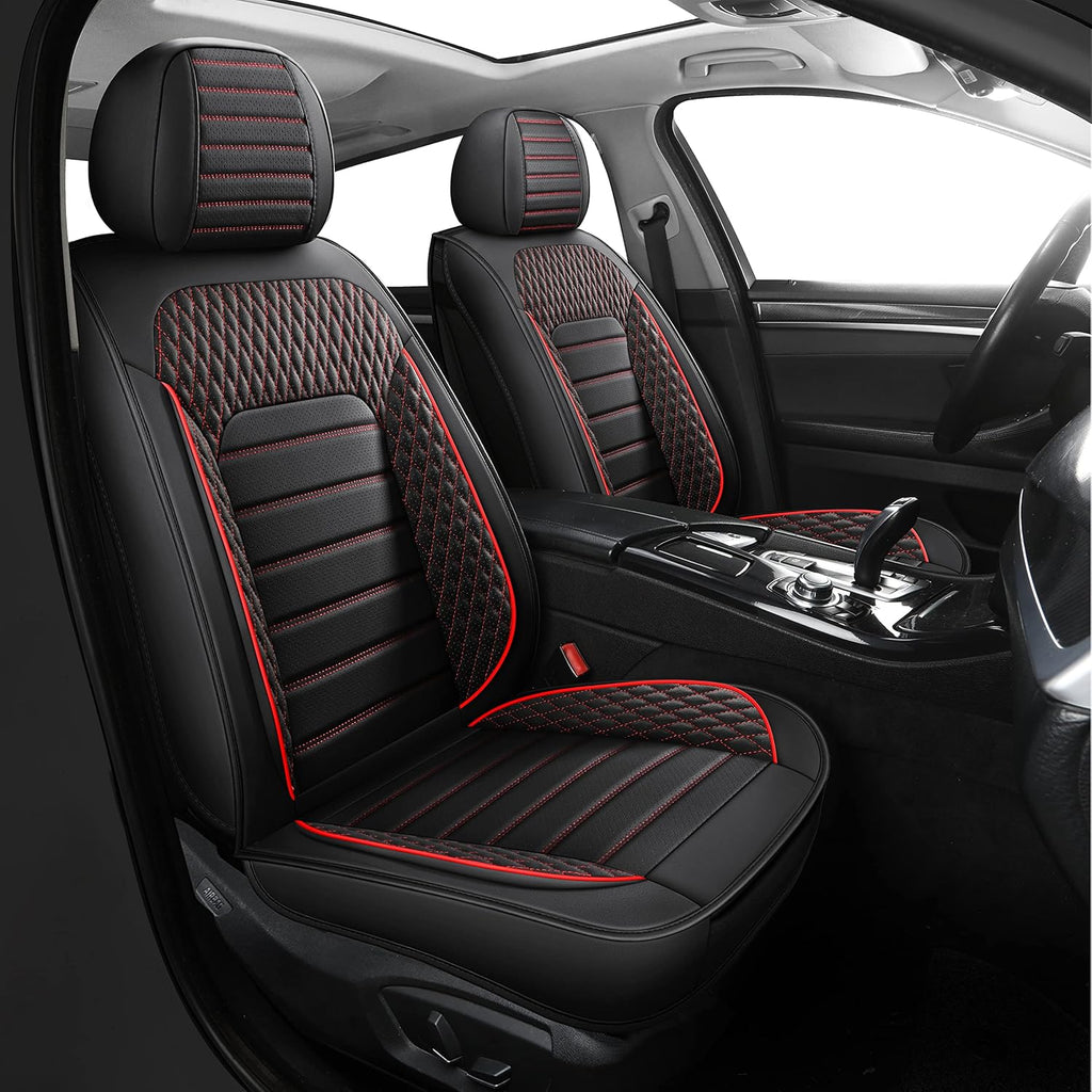 Car Seat Covers Faux Leather for Cars SUV Front Set Grey k7p