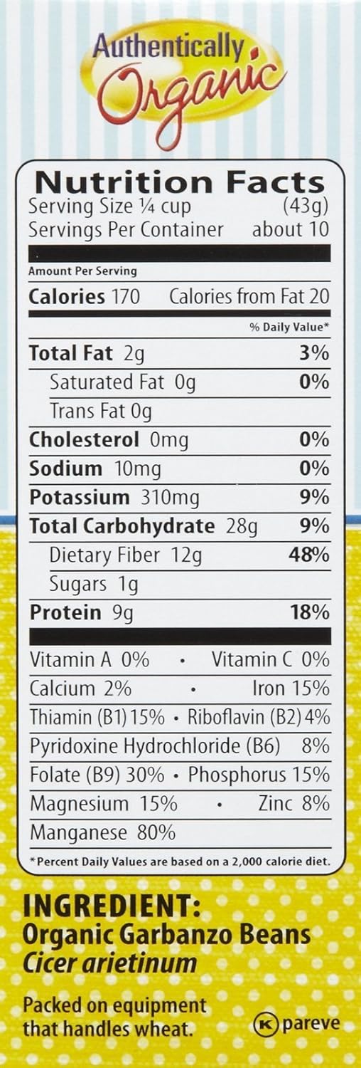 Organic Garbanzo Beans No Salt Added 16 oz k7