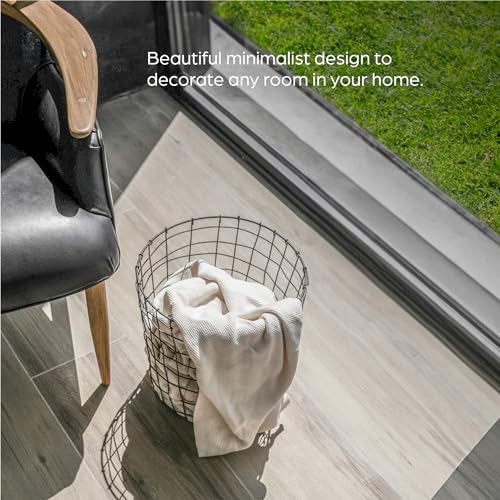 Wire basket for blankets toys pantry storage metal round organizer k7p