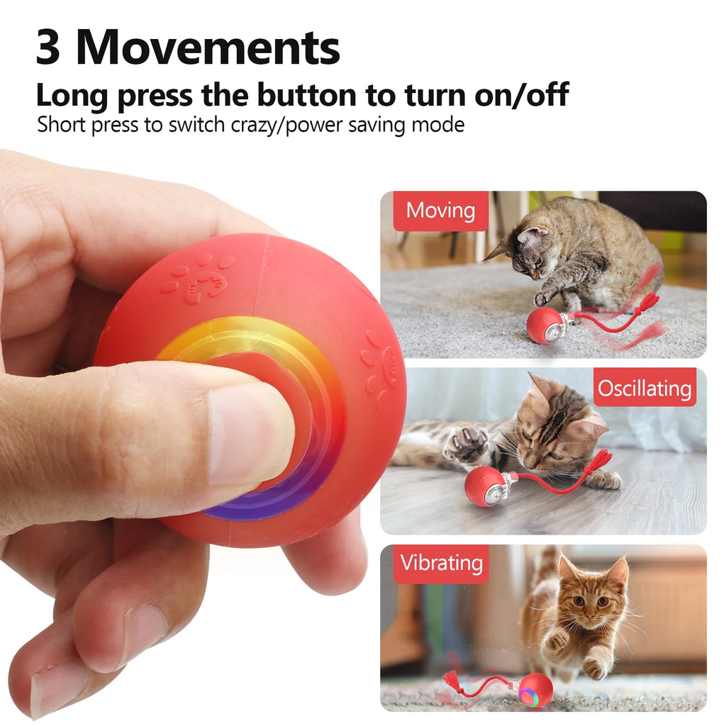 Interactive Cat Toy with Motion-Activated Rolling Ball7k