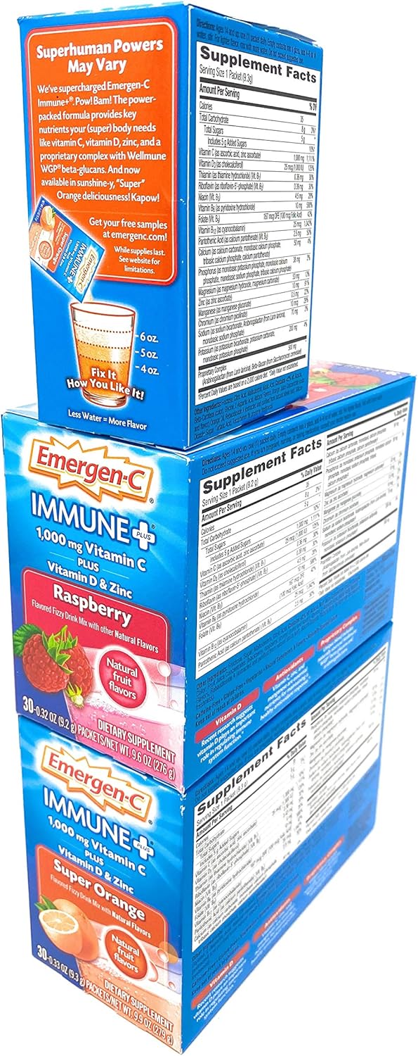 Dietary Supplement Fizzy Drink Mix Powder Super Orange Raspberry k7m