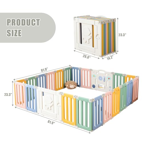 Baby Play Pen Foldable Extra Large Portable Play Yard Grey k7m