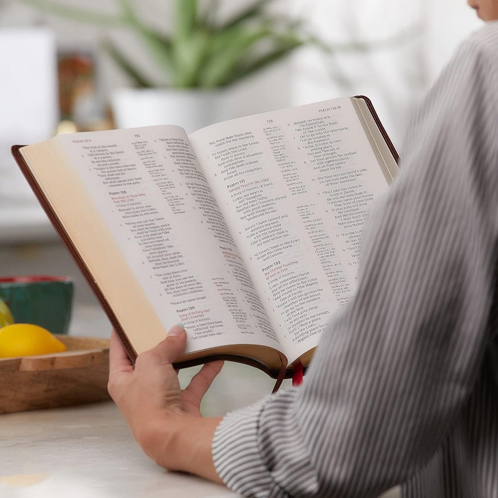 Reference Bible, Goatskin Leather, Black, Red Letter, Comfort Print a7