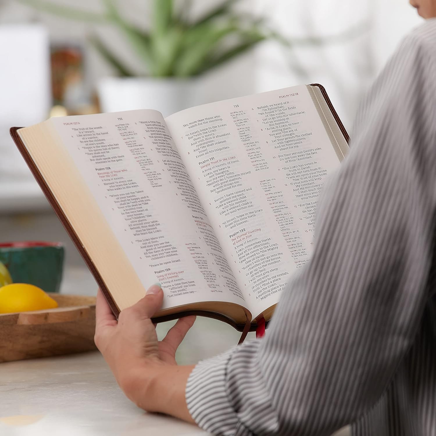 Reference Bible, Goatskin Leather, Black, Red Letter, Comfort Print a7