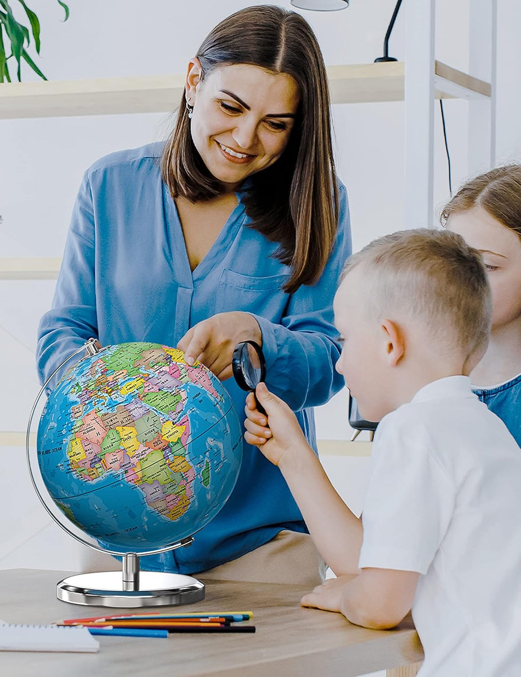 Illuminated Globe with Stand for Kids Learning 9in k7