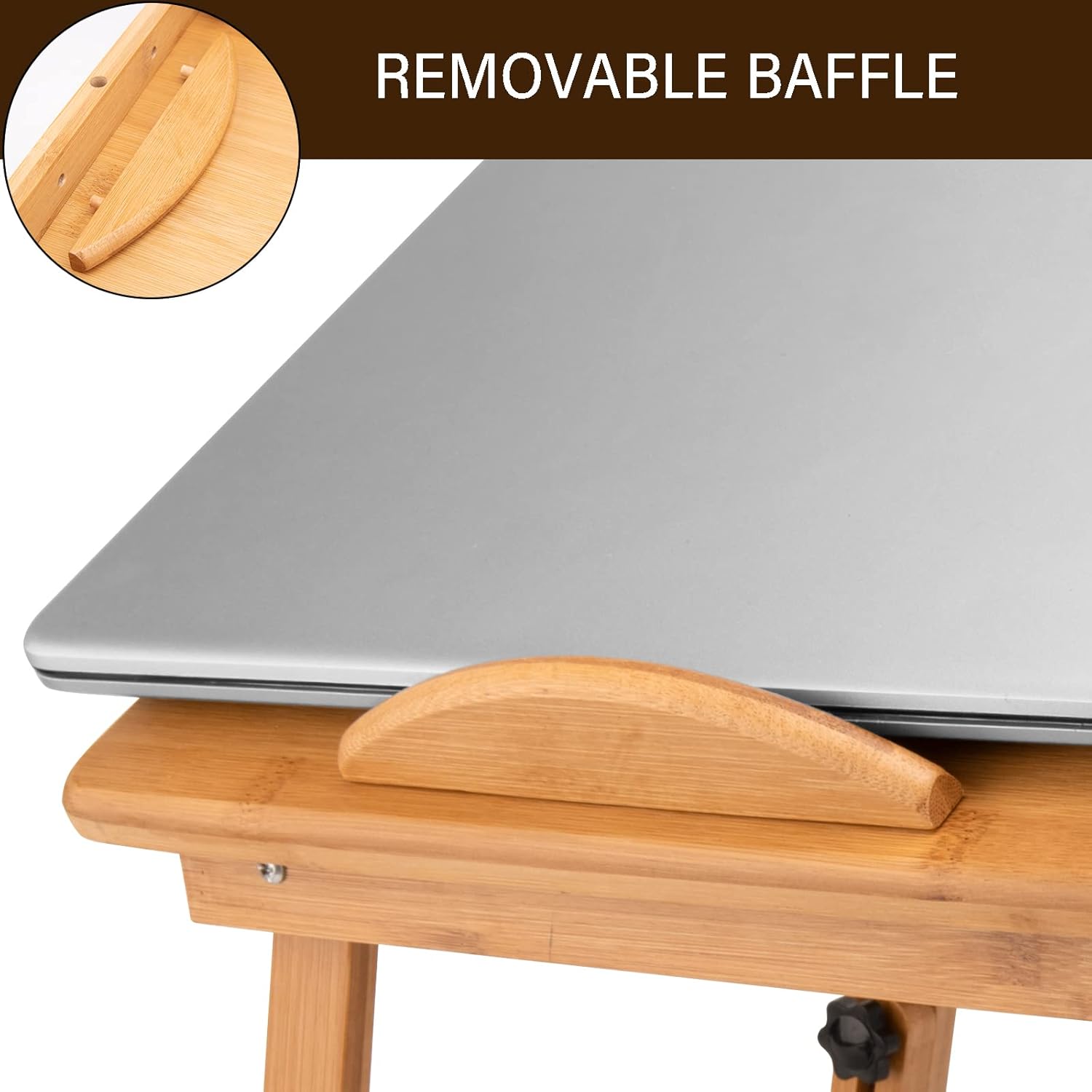 Bamboo Adjustable Laptop Desk Tray q7k