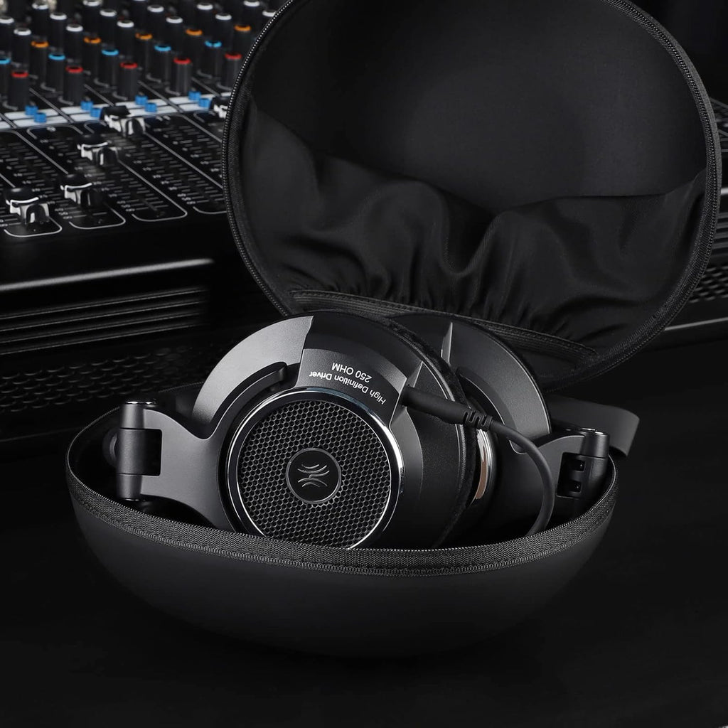 Studio Monitor Headphones for Mixing Mastering Editing, 250 Ohm, Velour Earmuffs, Wired Over Ear a7