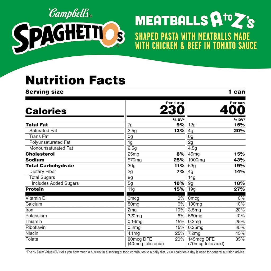 Canned Pasta with Meatballs 15.6 oz Pack of 12 k7