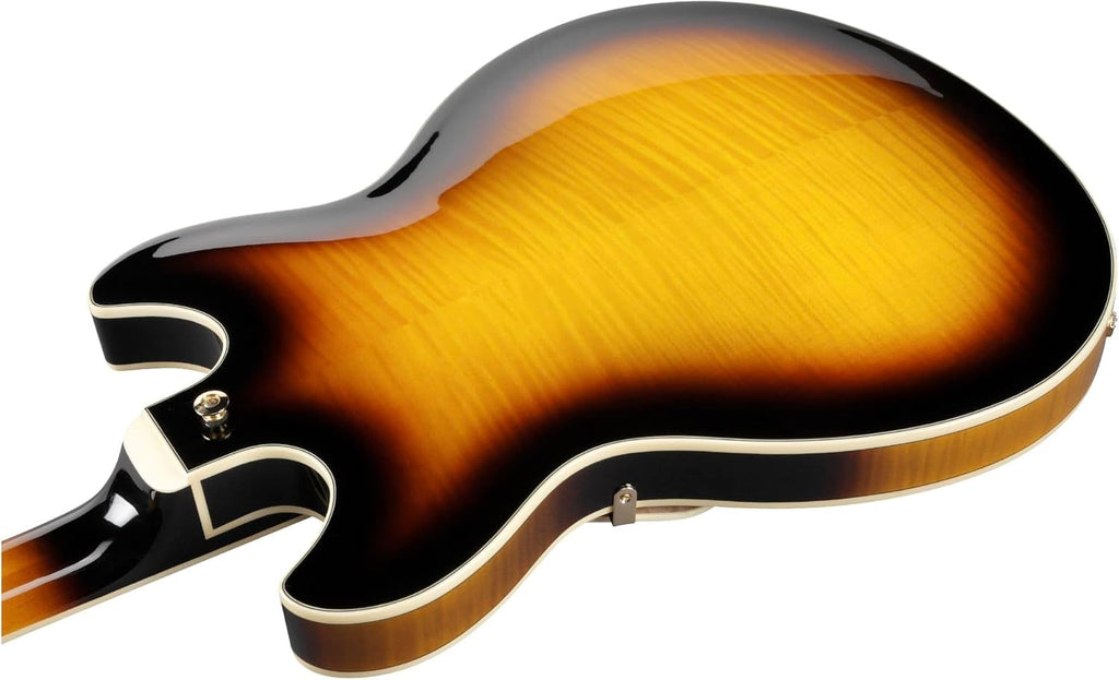 Semi-Hollow Electric Guitar Sunburst k7m