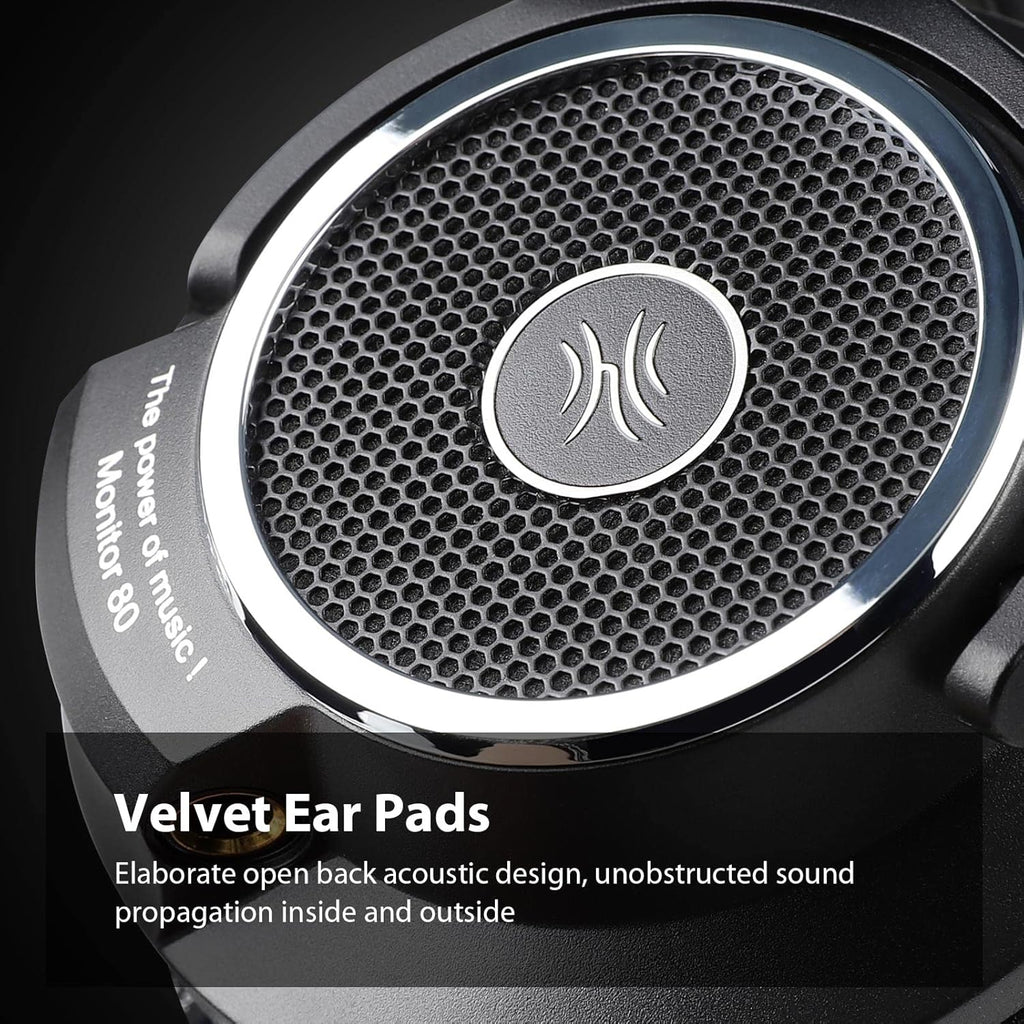 Studio Monitor Headphones for Mixing Mastering Editing, 250 Ohm, Velour Earmuffs, Wired Over Ear a7