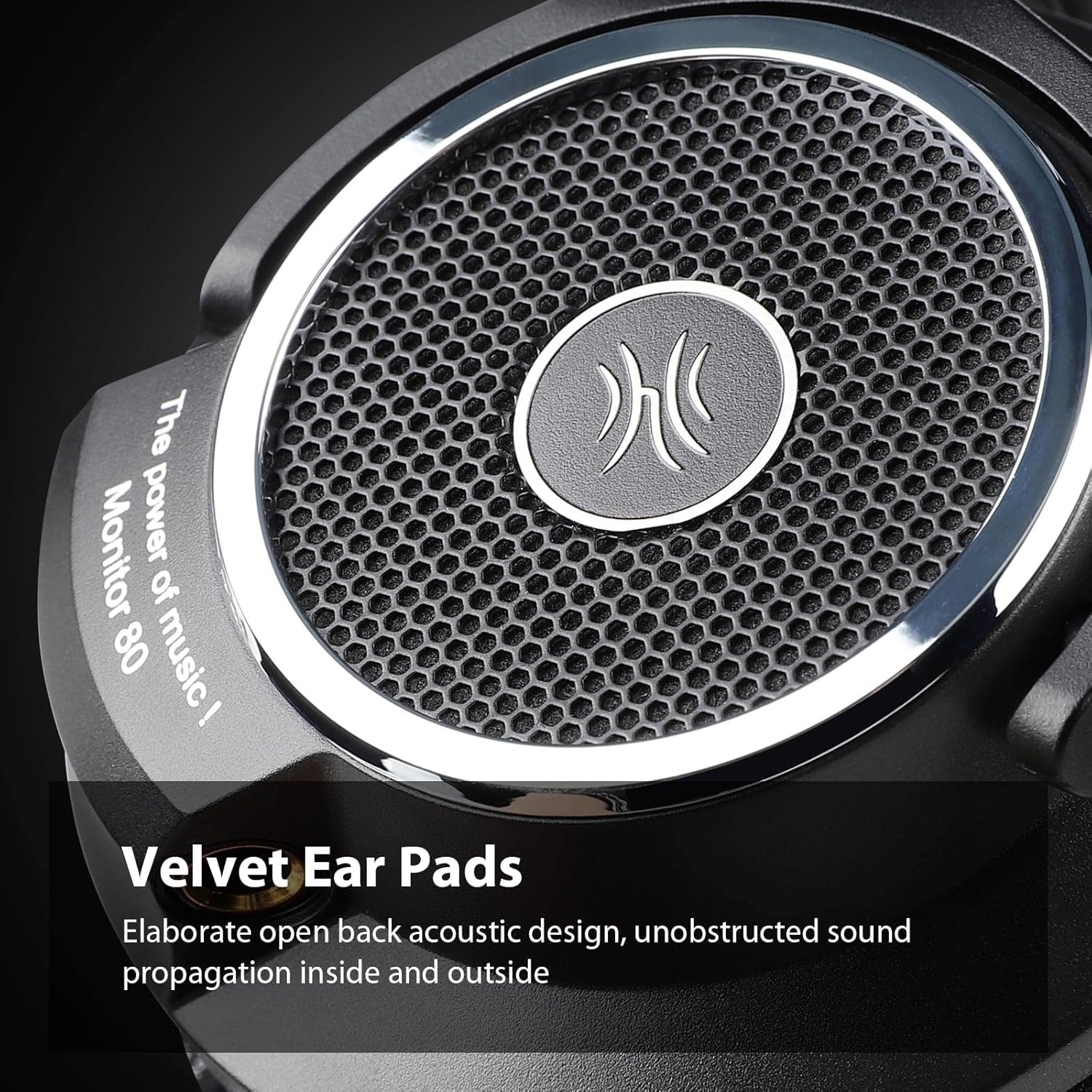 Studio Monitor Headphones for Mixing Mastering Editing, 250 Ohm, Velour Earmuffs, Wired Over Ear a7