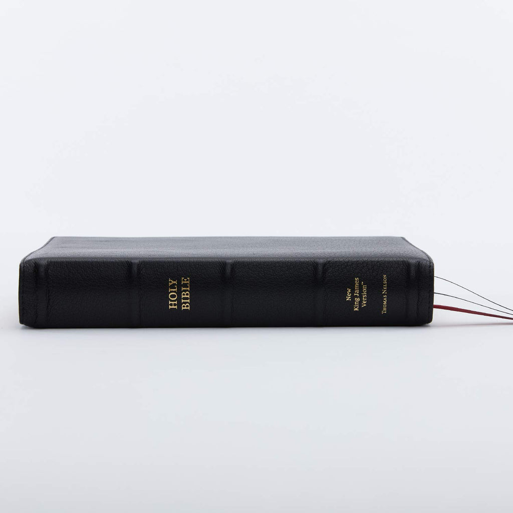 Reference Bible, Goatskin Leather, Black, Red Letter, Comfort Print a7