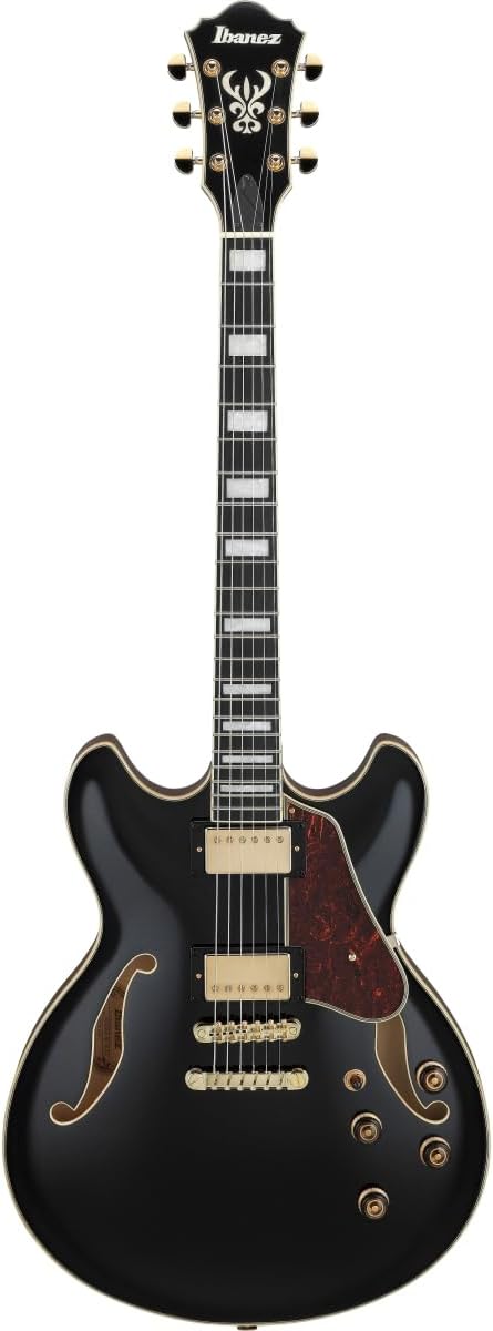 Semi-hollowbody Electric Guitar Black k7m