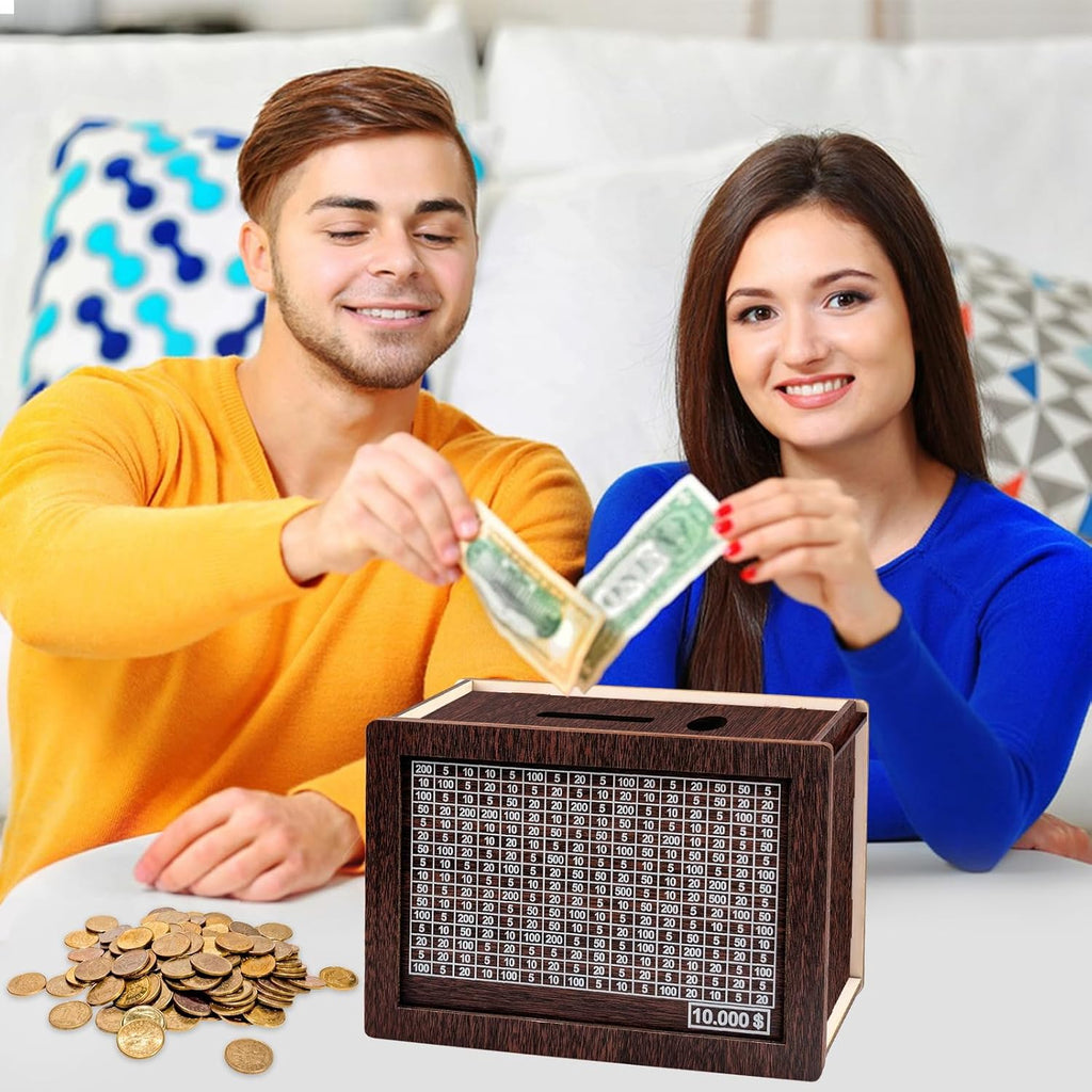 Wooden Money Saving Box with Counter for Adults and Kids a7