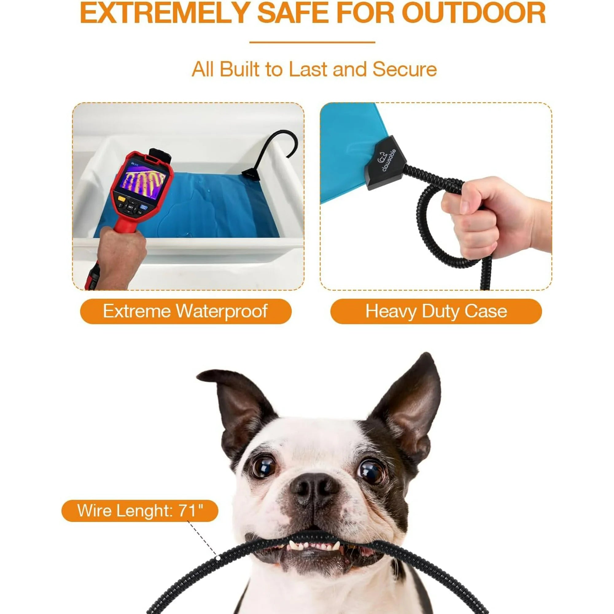 Outdoor Pet Heating Pad Waterproof Thermostat for Dogs Cats k7m