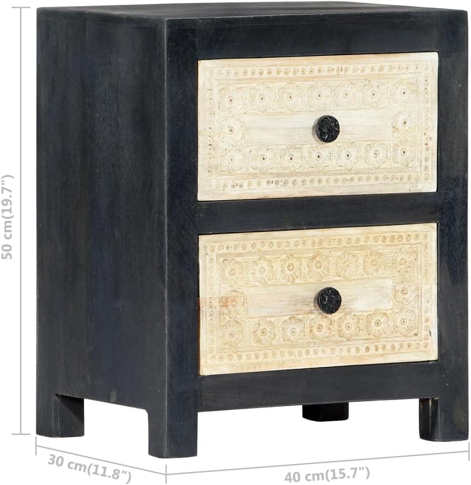 Wooden Side Table with Storage Cabinet 7k