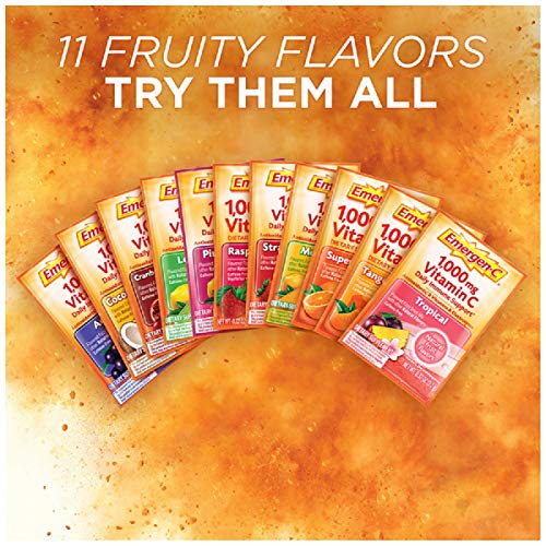 Dietary Supplement Fizzy Drink Mix with Vitamin C, Raspberry, 30 Count x2 k7