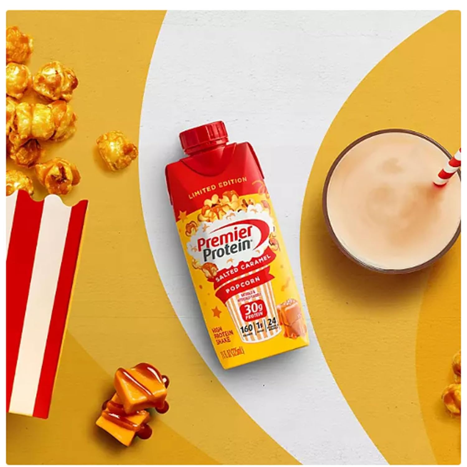 Protein Shake Salted Caramel Popcorn 12 Pack a7