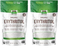 NOW Foods, Organic Erythritol, Pleasant Sweetner for Reduced-Calorie and Sugar-Free Recipes, Zero-Calorie, Low Glycemic Impact, 1-Pound (Packaging May Vary) (Pack of 2)